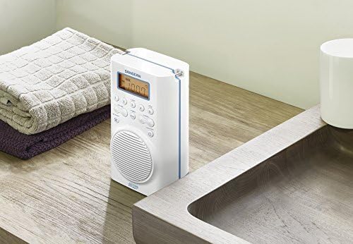 Sangean H205 Waterproof Shower Radio AM FM White