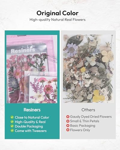 100 Pcs Dried Flowers for Resin Crafts and DIY Projects