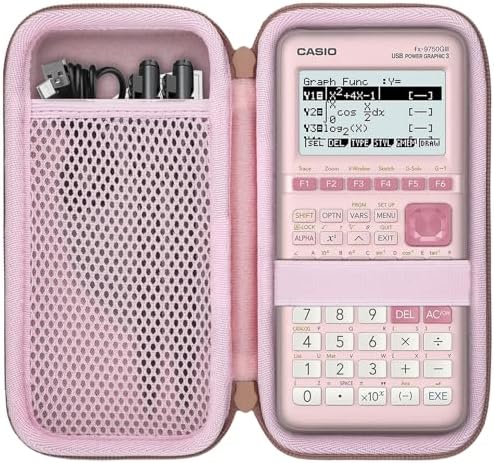 co2CREA Hard Case for Casio fx-9750GIII Graphing Calculators - Pink