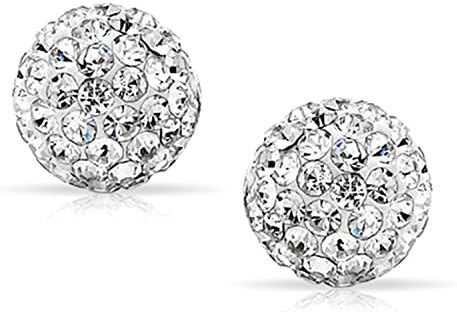 RUBYCA Pave Czech Crystal Clay Beads 20pcs 12mm White Clear