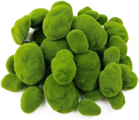 TIHOOD 50PCS Artificial Moss Rocks Decor