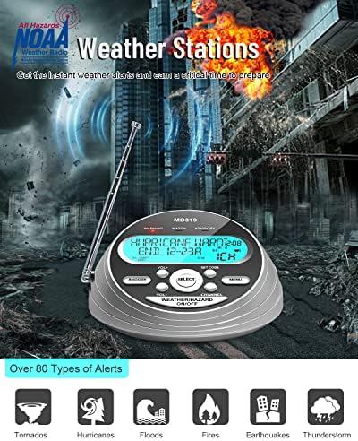 NOAA Weather Alert Radio with SAME and Battery Backup