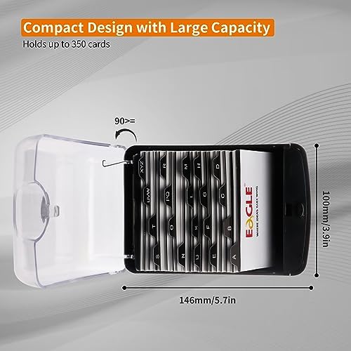 Eagle Business Card Box Push-Button 350 Cards Storage