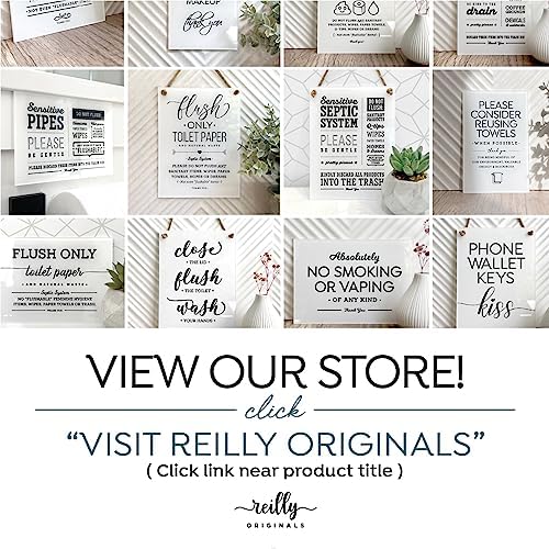 Reilly Originals 35x5 Inch Do Not Flush Bathroom Sign