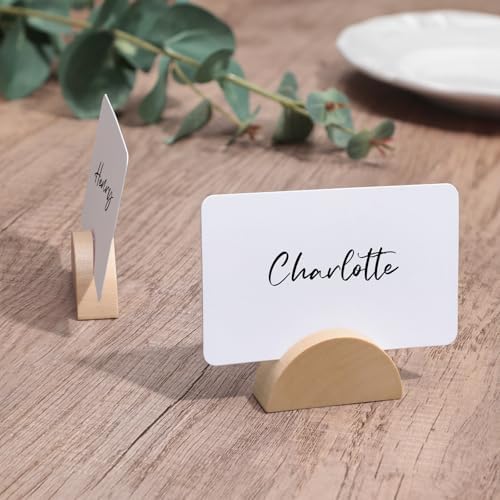 UNIQOOO 10 Set 2 Inch Arch Wood Stand with Cards