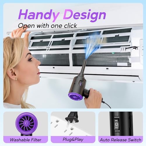 Goweto Electric Air Duster - Powerful Motor for Cleaning Electronics