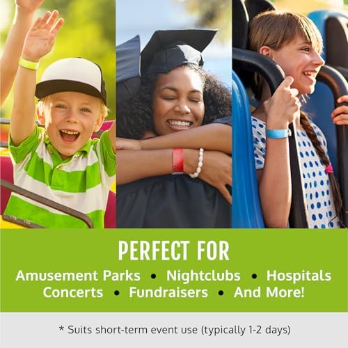 600 WristCo Tyvek Wristbands 6-Color Variety Pack