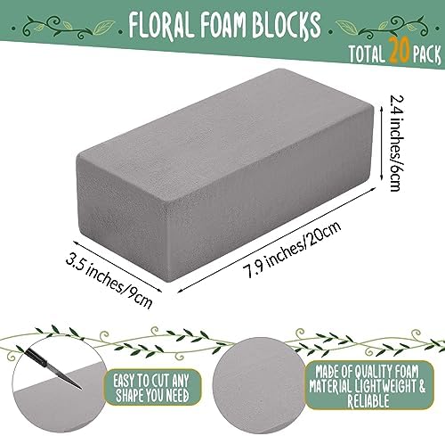 Nuenen 20 Pcs Floral Foam Blocks for Artificial Flowers