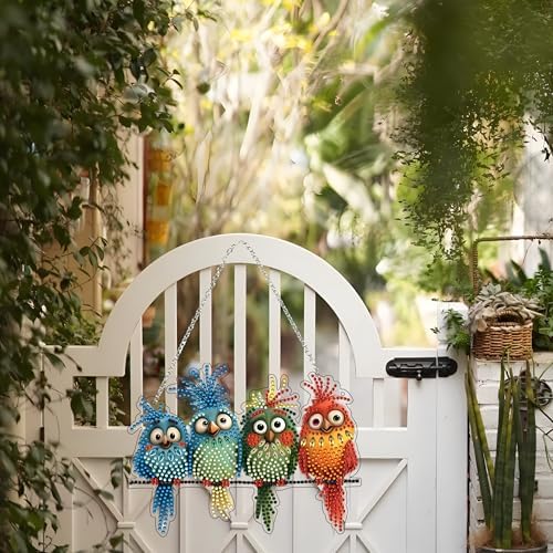 DIY Diamond Art Painting Wreath Kit - Bird Design Double Sided