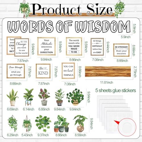 Qilery Bookshelf Bulletin Board Set for Classroom Decor