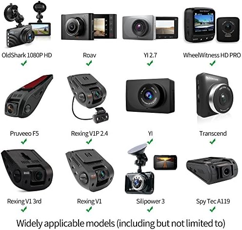 Dash Cam Suction Cup Mount and Glue Adapter for Multiple Models