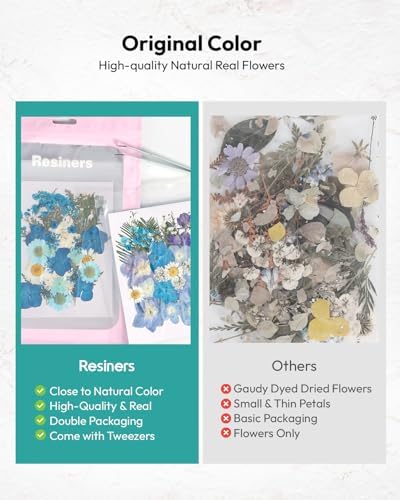 174 Pcs Dried Flowers Pressed for Crafts