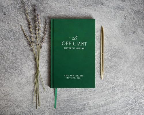 MUUJEE Custom Officiant Book - Personalized Notebook for Ministers and Pastors