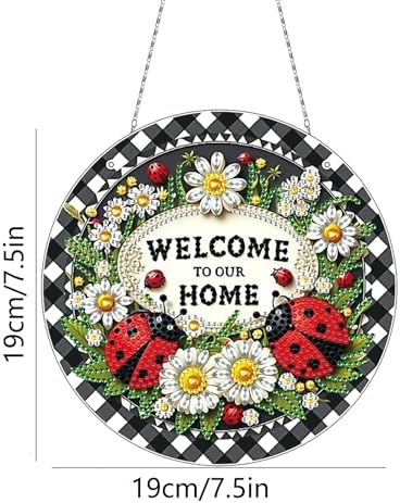 DIY Acrylic Diamond Art Wreath Kit Ladybird