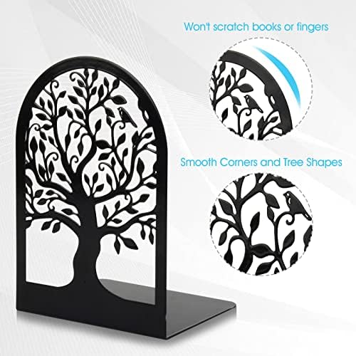 HappyHapi Book Ends Set 3 Pairs 6 Pcs L Shaped Metal