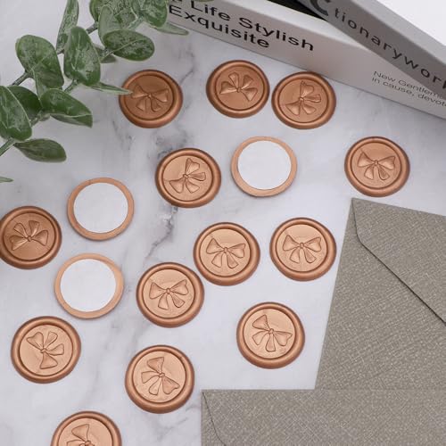 Bow Pattern Wax Seal Stickers 50PCS Self-Adhesive