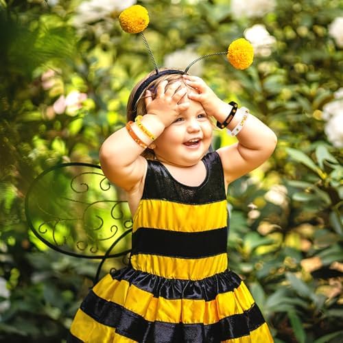 JUNEBRUSHS 42pcs Bee Themed Silicone Wristbands Party Favors