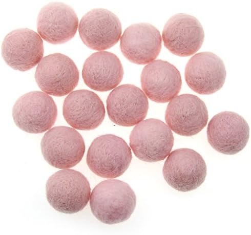 Zasy 30mm Foam Filled Needle Wool Felt Balls Pink