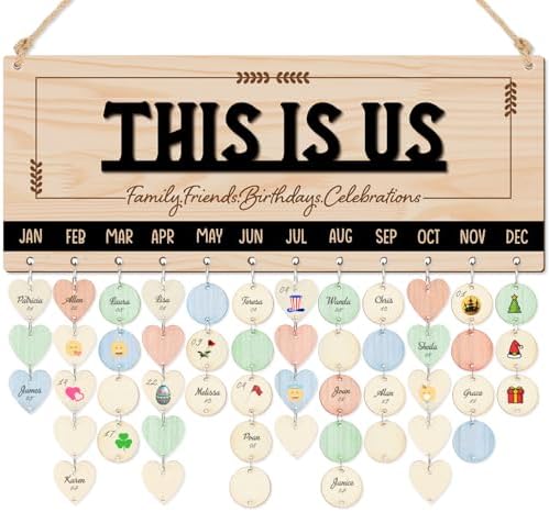 CHDITB 3D This is Us Birthday Calendar Wall Hanging
