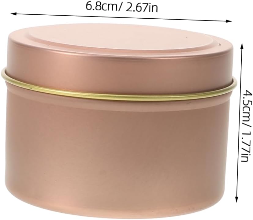 PRETYZOOM 12Pcs Metal Candle Tins with Lids for DIY Aromatherapy