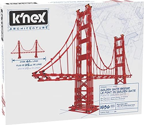 KNEX Golden Gate Bridge Architecture Building Set - 1536 Pieces