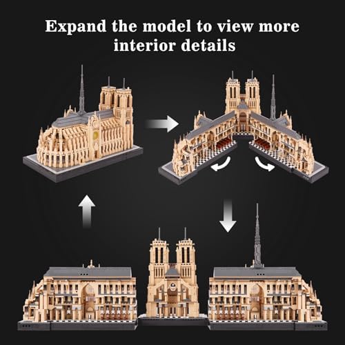 Notre-Dame de Paris Architecture Model Building Block Set