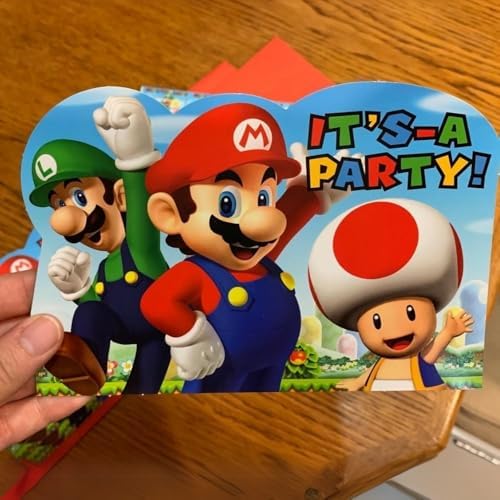 Amscan Super Mario Invite Postcards 8 Count