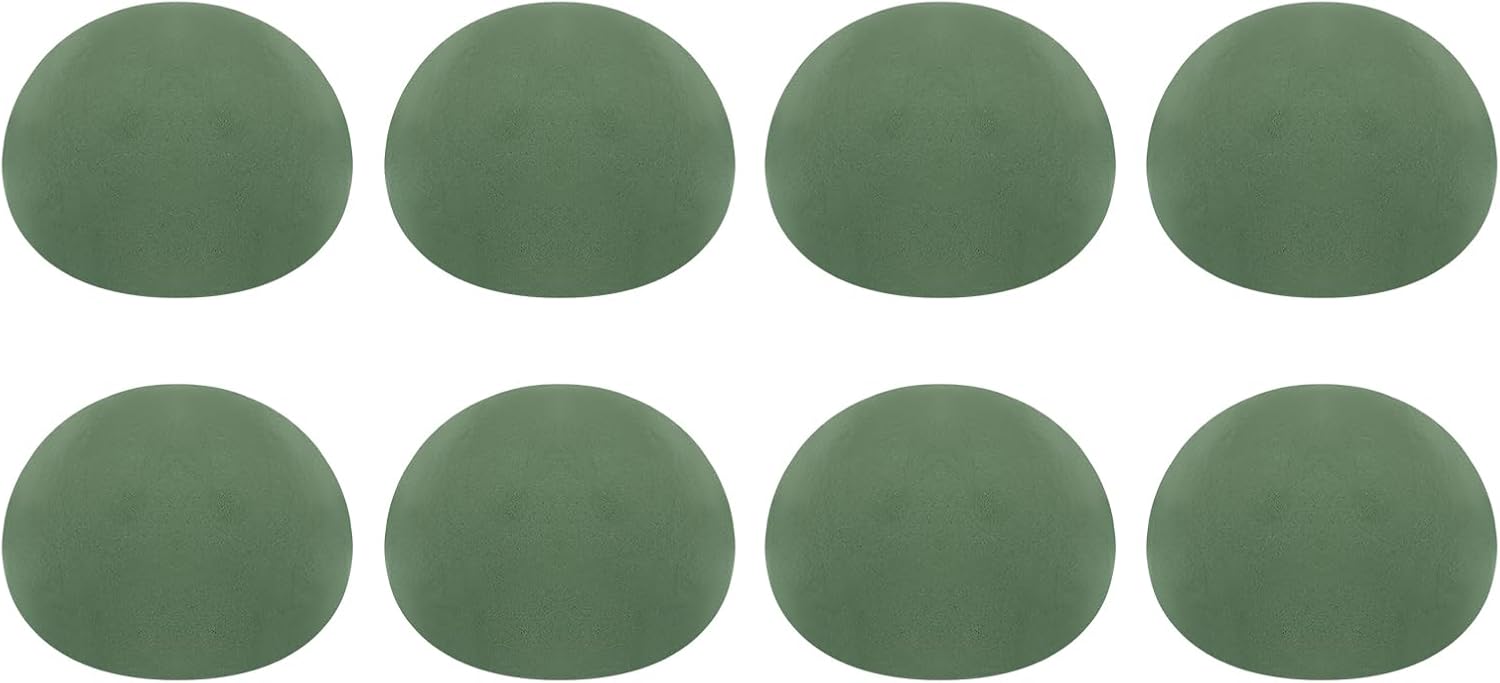 PATIKIL Green Floral Foam 8Pack 35 Inch Half Round Ball