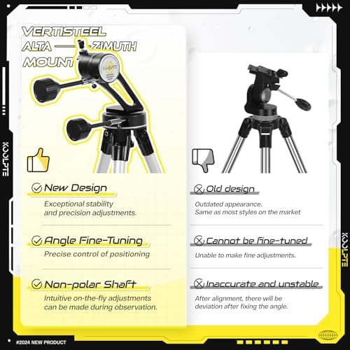 Koolpte 90mm Aperture High Power Telescope with AZ Mounting Base and Accessories