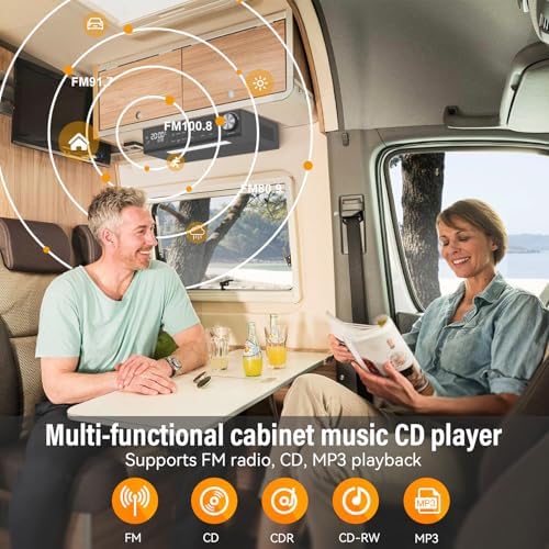 Monodeal Bluetooth CD Player with LED Light and Dual Alarm Clock