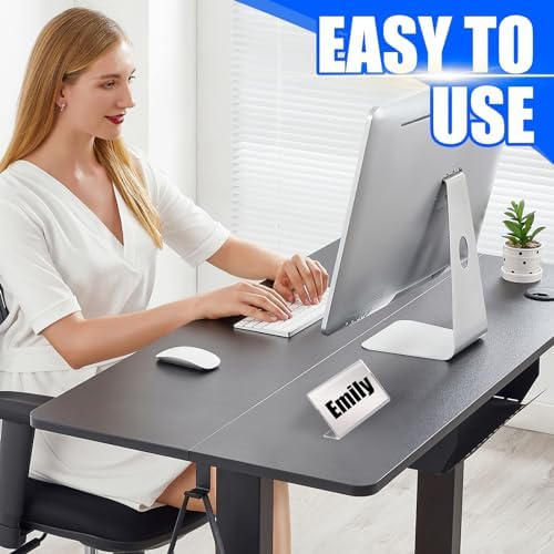 20 Pcs L-Shape Clear Card Display Stands with Blank Labels