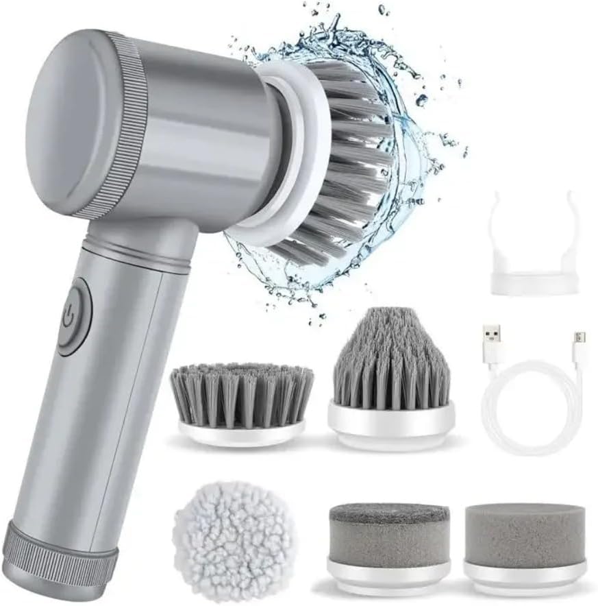 Spin Scrubber with 6 Brush Heads Multi-Purpose Electric Cleaner