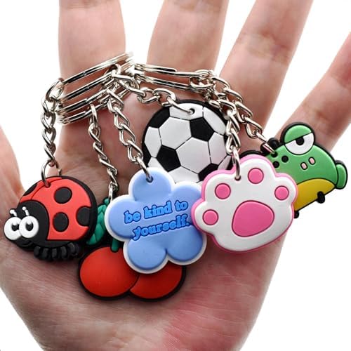 30 50 100 200pcs Mixed Cute Keychains for Classroom Incentives