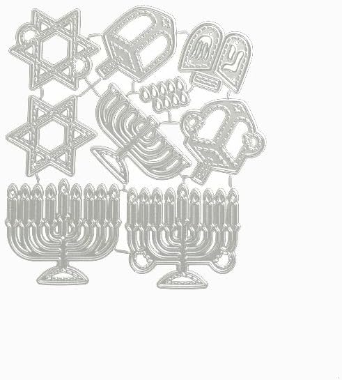 Hanukkah Menorah Cutting Die for DIY Crafts