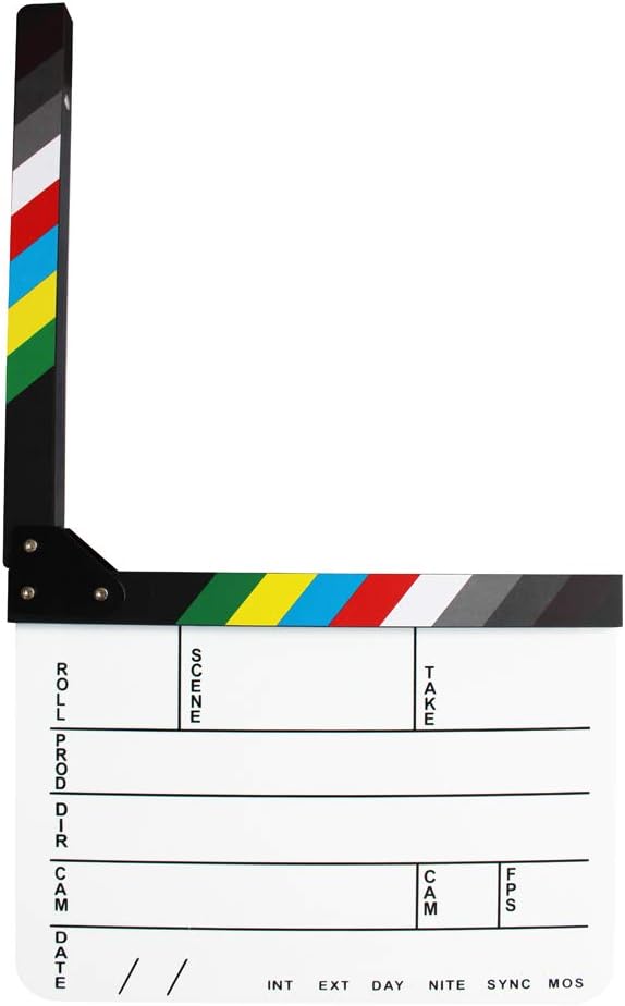 Coolbuy112 Acrylic Film Directors Clapboard with Magnetic Eraser and Pens