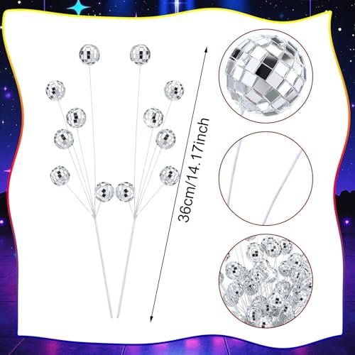 Knitgrip 20 Pcs Silver Glitter Disco Stems