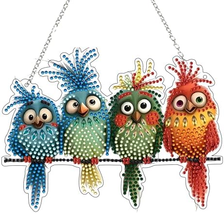 DIY Diamond Art Painting Wreath Kit - Bird Design Double Sided