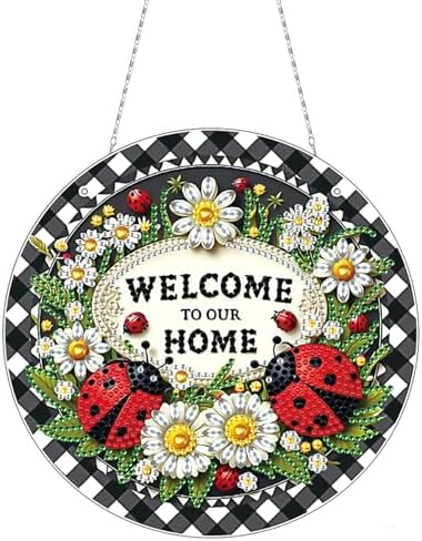 DIY Acrylic Diamond Art Wreath Kit Ladybird