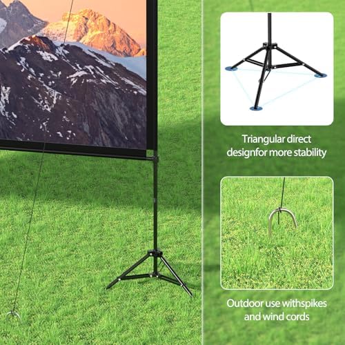 VISULAPEX 120 Inch Projector Screen with Stand