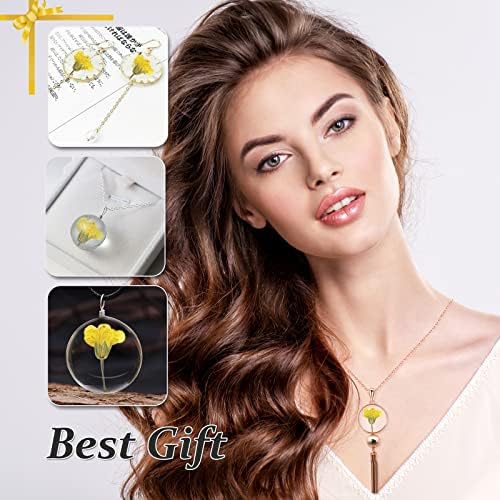 60PCS Yellow Pressed Rapeseed Flowers for Resin Crafts