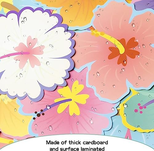BeYumi 45 Pcs Hibiscus Flower Cutouts Wall Decor Set