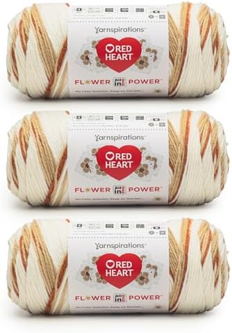 Red Heart All in One Flower Power Yarn 3-Pack
