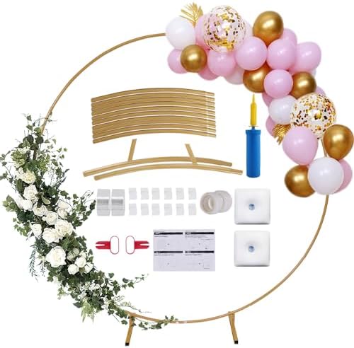 66 Ft Round Balloon Arch Stand Kit for Weddings and Parties