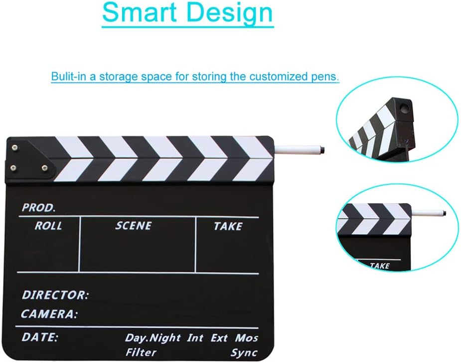 Coolbuy112 Magnetic Clapboard with Dry Erase Film and Custom Pens