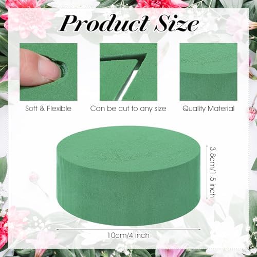 24 Pcs Round Floral Foam Blocks for Florists