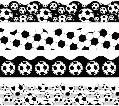 Whaline Soccer Ball Bulletin Board Borders 60 Pcs