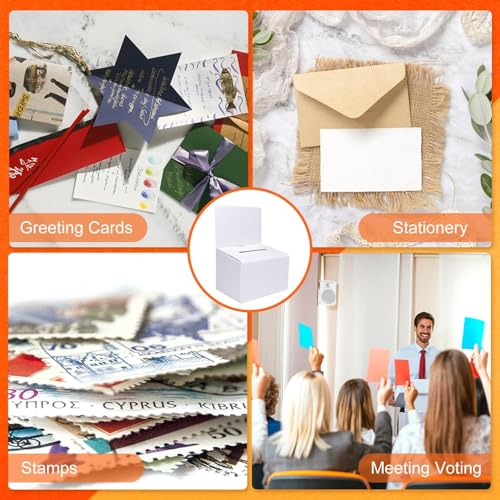 GRAWUN 3 Pack White Card Suggestion Boxes with Slot