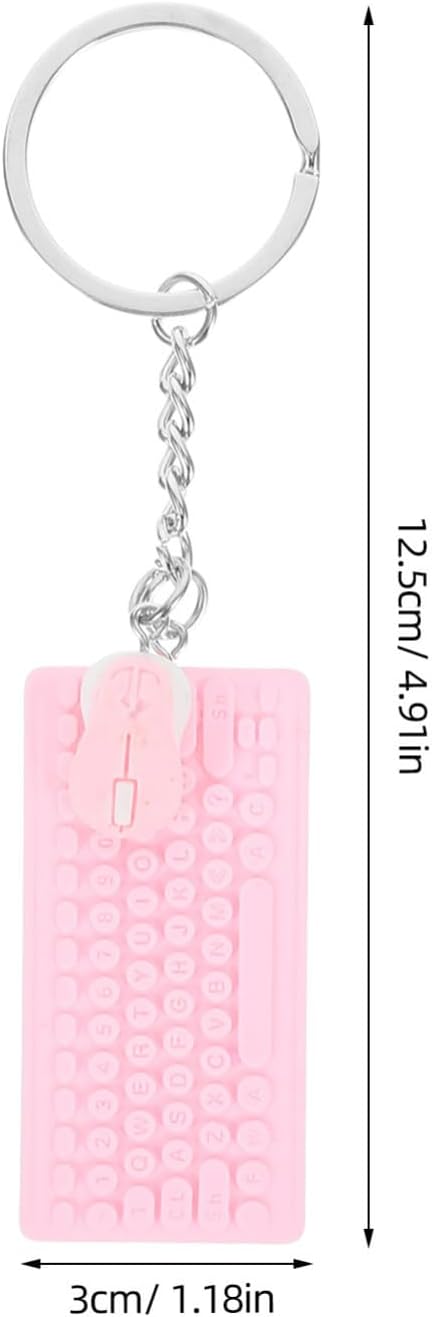 GALPADA Keyboard Mouse Keychain Bag Charm