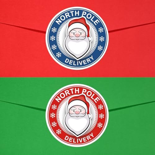 Fullhawl 360 Pcs Christmas Envelope Seals 2 Inch Santa Stickers
