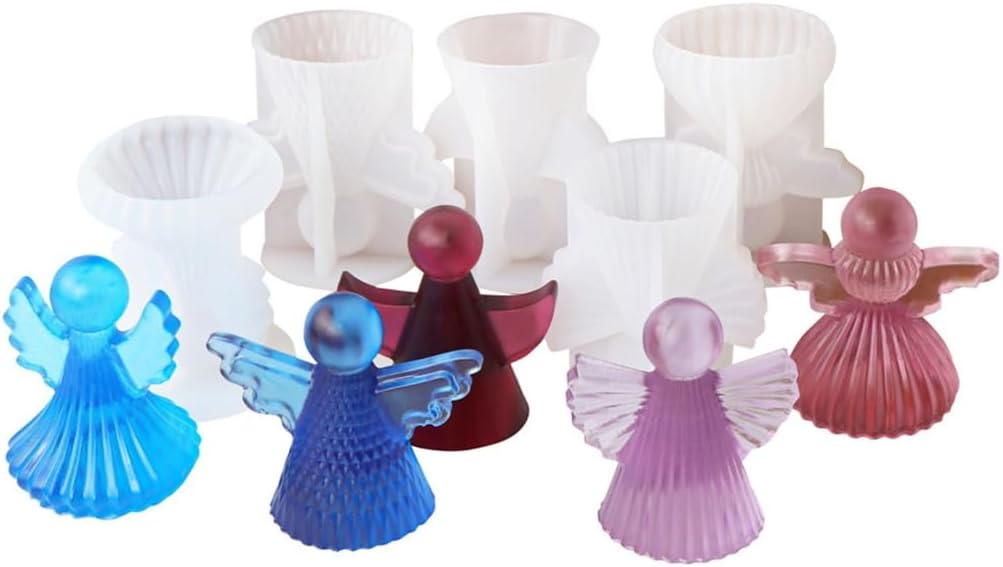 Angelic Shaped Sturdy Silicone Mold Set for Candle and Resin Crafts